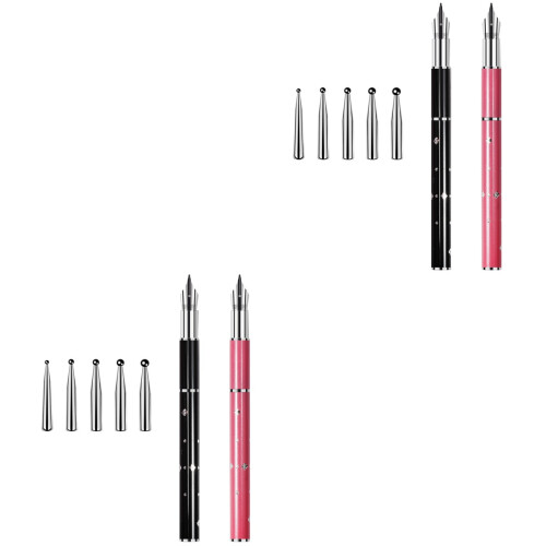 4 Pcs Manicure Tool Kit With 5 Heads Replaceable Nail Art Pens 2