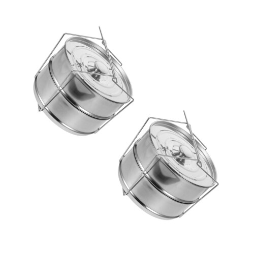 2Pièces Paniers Pour Cuisson, Poignées Argent 2