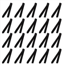 Sort Polyester Slips 57 Tommer til Herrer