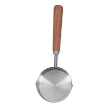 2Pcs Dog Food Scoop Measuring Cup With Wooden Handle Stainless Steel