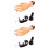 Set Of 2 Simulation Practice Hand Mold Support Fake Nail Model For 5