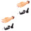 Set Of 2 Simulation Practice Hand Mold Support Fake Nail Model For 3