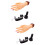 Set Of 2 Simulation Practice Hand Mold Support Fake Nail Model For 7