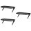 3Pcs Office Storage Shelf Black Non-Slip Screen Top Riser 7