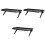 3Pcs Office Storage Shelf Black Non-Slip Screen Top Riser 3