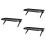 3Pcs Office Storage Shelf Black Non-Slip Screen Top Riser 6