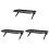 3Pcs Office Storage Shelf Black Non-Slip Screen Top Riser 2