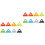 16 Pcs Portable Soccer Cones Multi-Function Agility Disc Cones 9