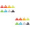 16 Pcs Portable Soccer Cones Multi-Function Agility Disc Cones 11