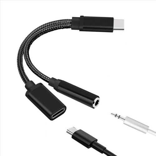 Type C to 3.5mm Charge Audio Adapter for Smartphone Splitter 1