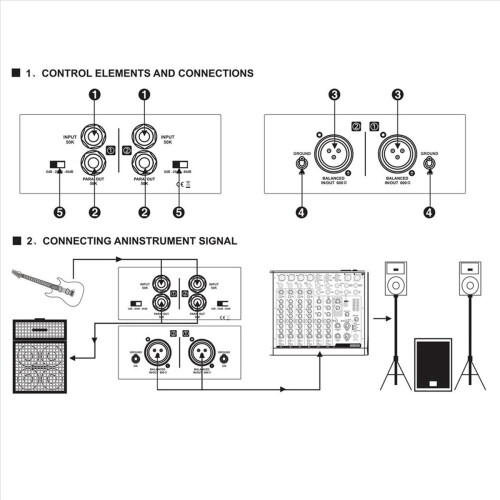 DI-2 Audio Isolator Passiv Audio DI Box 1