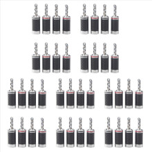 8Pcs Banana Plugs Hi-End HIFI DIY Carbon Fiber Copper Plated