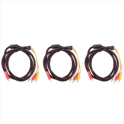 5Ft To 3 Video Audio AV Component Converter Cable For HDTV 1