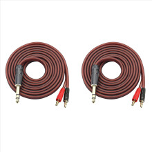 6.35mm 1/4 TRS to Banana Plug Speaker Cable, 6.35mm 3 Pole Speaker
