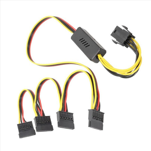 Grafikkort 6PIN til SATA harddisk strømforsyningskabel 1