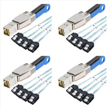 Cablu Mini SAS HD SFF-8644 la 4 x SATA 7Pin Hard Disk Server 12Gbps