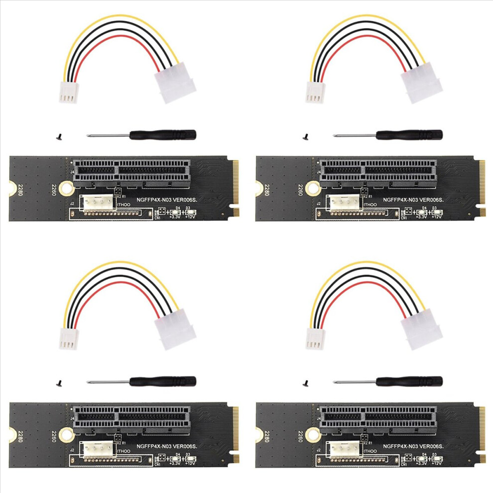 Ngff M2 To Pci-E 4X X1 Slot Riser Card Adapter For Miner Mining Gold 4853702883442