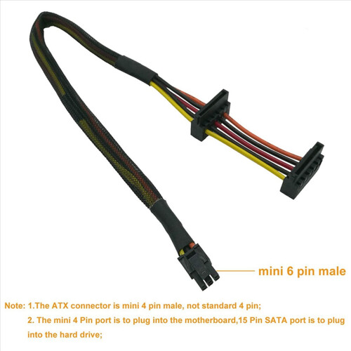 HDD SATA-strømkabel ATX-adapter til 3653 3650-serien 2