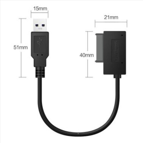 USB-adapter PC 6+7P CD DVD ROM 13-pins enhetskabel för bärbar dator 1