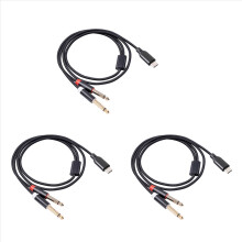 Cablu audio USB C la dual 6,35 mm, tip C la dual 6,35 mm, 1 metru