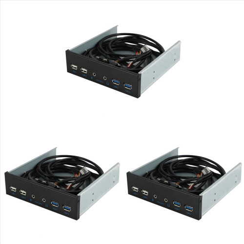 5,25 tommer stationær pc-kabinet med internt frontpanel, USB-hub, 2 porte 1