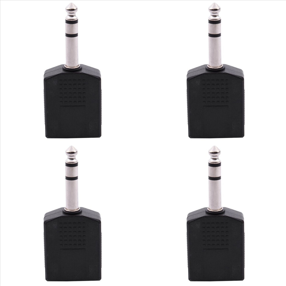 Mono 6.35Mm Male Plug To Dual 6.35Mm Female Socket Splitter Adapter 4851431247917