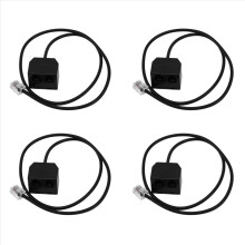 RJ9 4P4C Male To Dual Female Ports Connector Telephone Adapter Cable