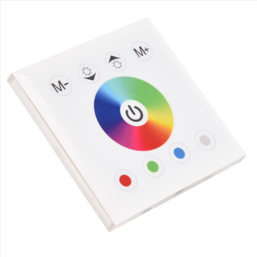 DC12V-24V RGB / RGBW vægmonteret touchpanelcontroller hvid 2