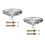 2 Pack Ceiling Rose Hook Plate Canopy For Light Chandelier Silver 7