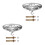 2 Pack Ceiling Rose Hook Plate Canopy For Light Chandelier Silver 5
