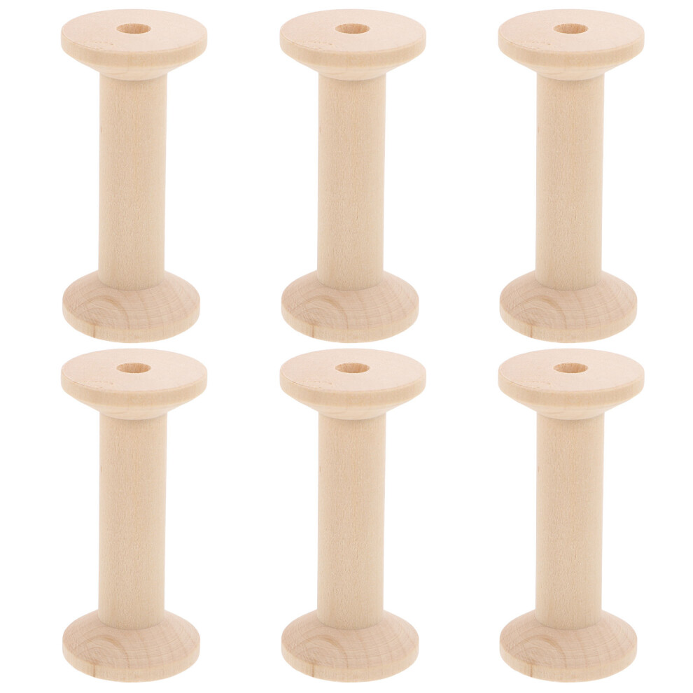 18 Pcs Large Unfinished Wooden Spools For Sewing Crafts And Embroidery-image-OPC-PKY9BDC-NEW