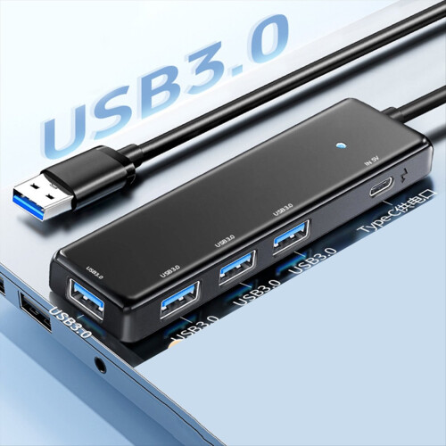 USB-hub USB C 3.0-hub 5-ports dockingstation Type C-hub 1