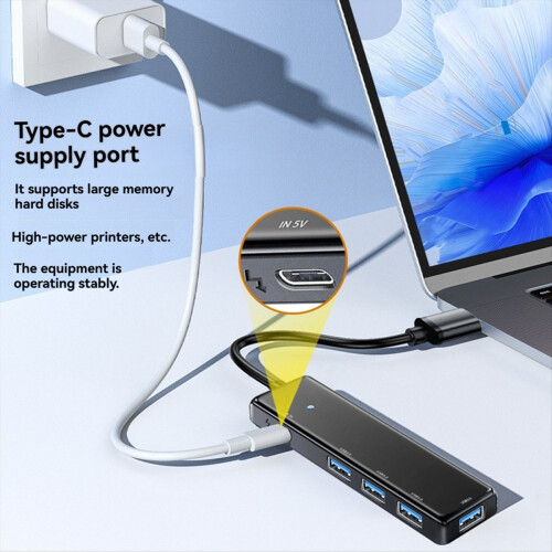 USB-hub USB C 3.0-hub 5-ports dockingstation Type C-hub 2