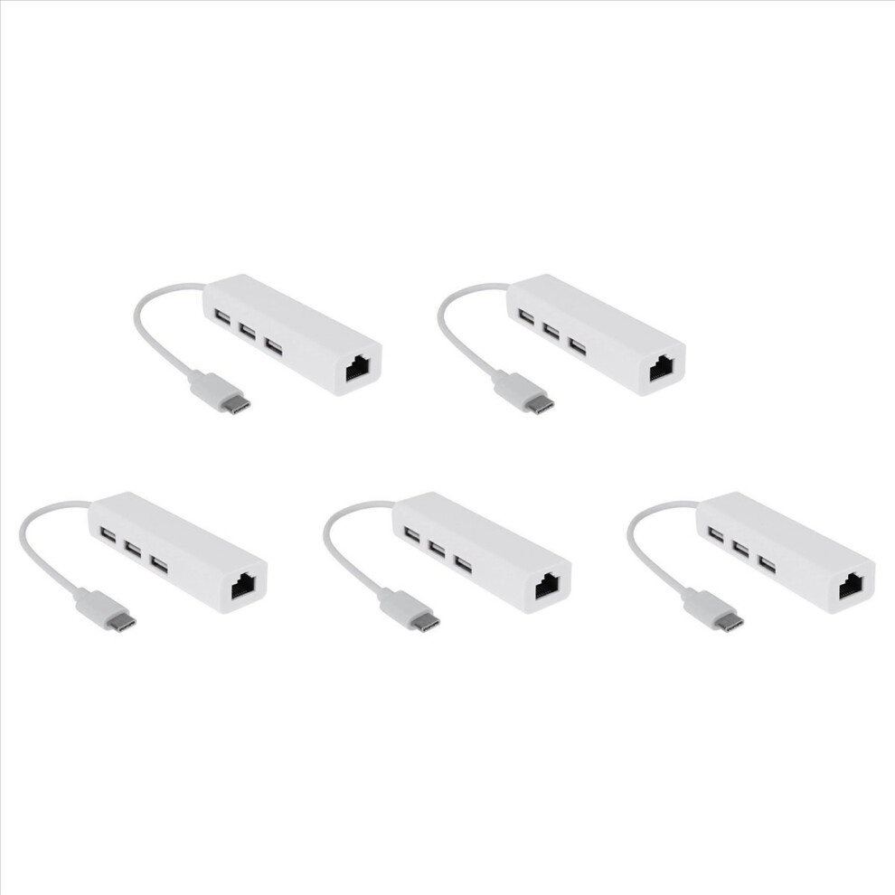 Usb-C Usb 3.1 Type C To Usb Rj45 Ethernet Lan Adapter Hub Cable 4712746144271