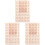 3Pcs Ultralight Clay Wood Socket Display Holder (Rectangle) 2