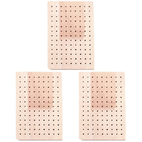 3Pcs Ultralight Clay Wood Socket Display Holder (Rectangle) 1