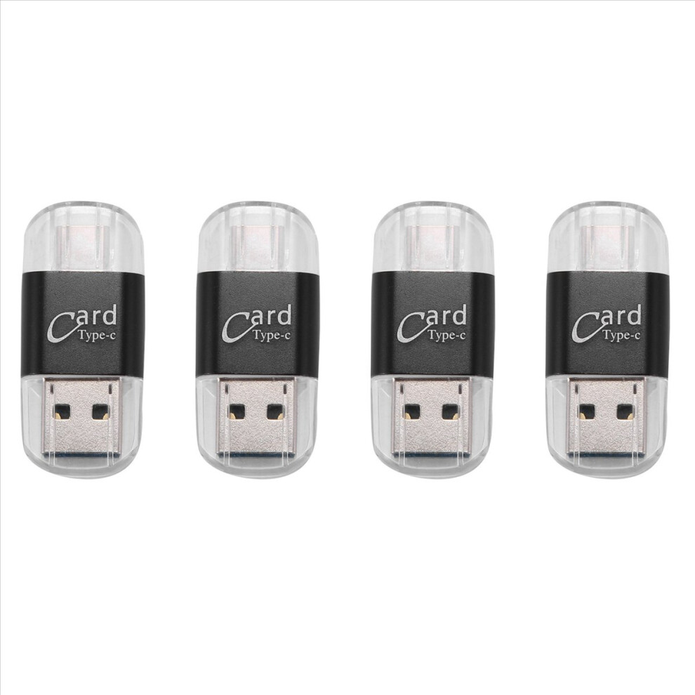 Card Reader Aluminum Usb Type C Sd/Tf Memory Card (Black) Black 4712746144660