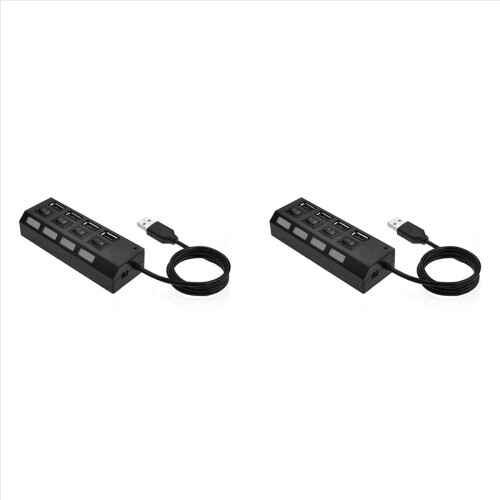 USB4 port 2 Splitter with switch HUB 4-hole switch