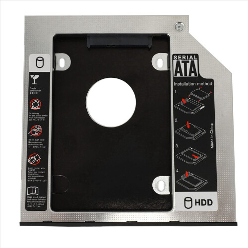 Harddiskbakke 9,5 mm universal SATA 2. harddisk HD SSD 1