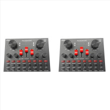 V8S Mikrofon USB Uppladdningsbar Extern Mixer