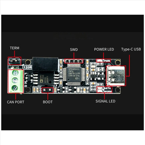 CANable V2.0 Pro CANbus Transceiver USB to Protocol Adapter 1