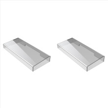 Husă de praf pentru tastatură, transparentă, acrilică, 375 x 150 x 48 mm