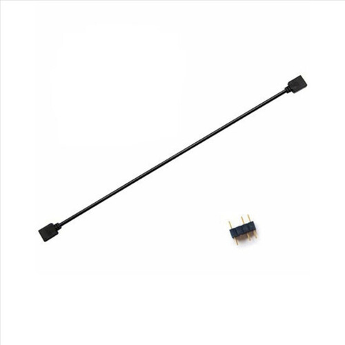 5V 3-Pin Extension Cable for Computer Hub Splitter, Black 1