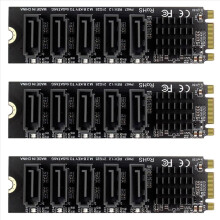 M.2 NGFF B-nyckel SATA-växel 5-portars expansionskort 6 Gbps expansionskort
