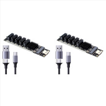 TYPE-C till SATA3.0 5-portars adapterkonverteringskort