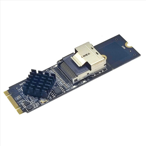 M.2 NVME till Mini SAS SFF-8087 expansionskort stöder 4-portars SATA3.0 1