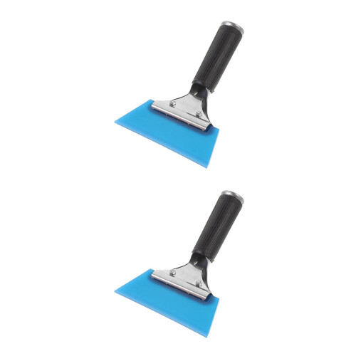 2Pcs Cowhells Squeegee For Glass Mirror Shower Car Windows Blue 2