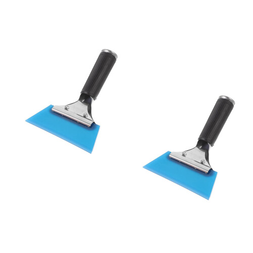 2Pcs Cowhells Squeegee For Glass Mirror Shower Car Windows Blue 1