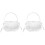 2Pcs Heart-Shaped Wedding Ring Pillow With Lace And Handle 3