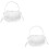 2Pcs Heart-Shaped Wedding Ring Pillow With Lace And Handle 7